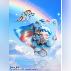 Confirmed Rainbow Dash - My Little Pony Skullpanda Plush Pendant